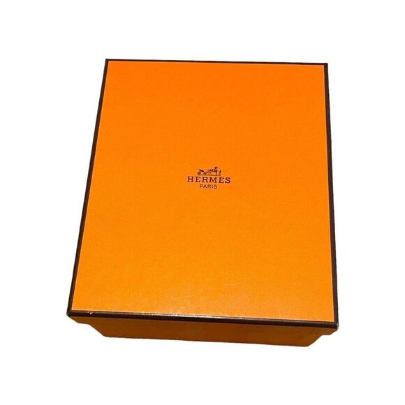 Authentic HERMES Paris Orange Empty Box 7”x8”x4” With Insert Removable Gift Set - Picture 1 of 8